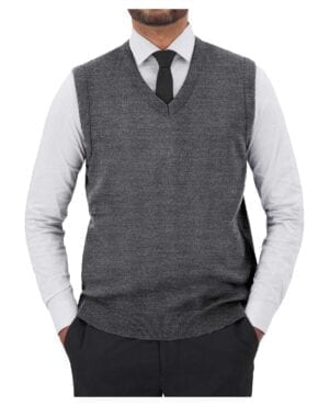 grey v-neck sweater vest