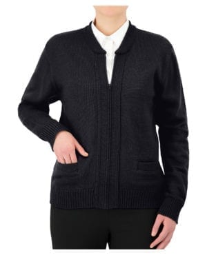 zip up uniform sweater with pockets