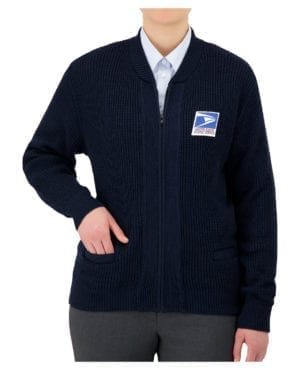 zip up sweater with pockets for US postal service