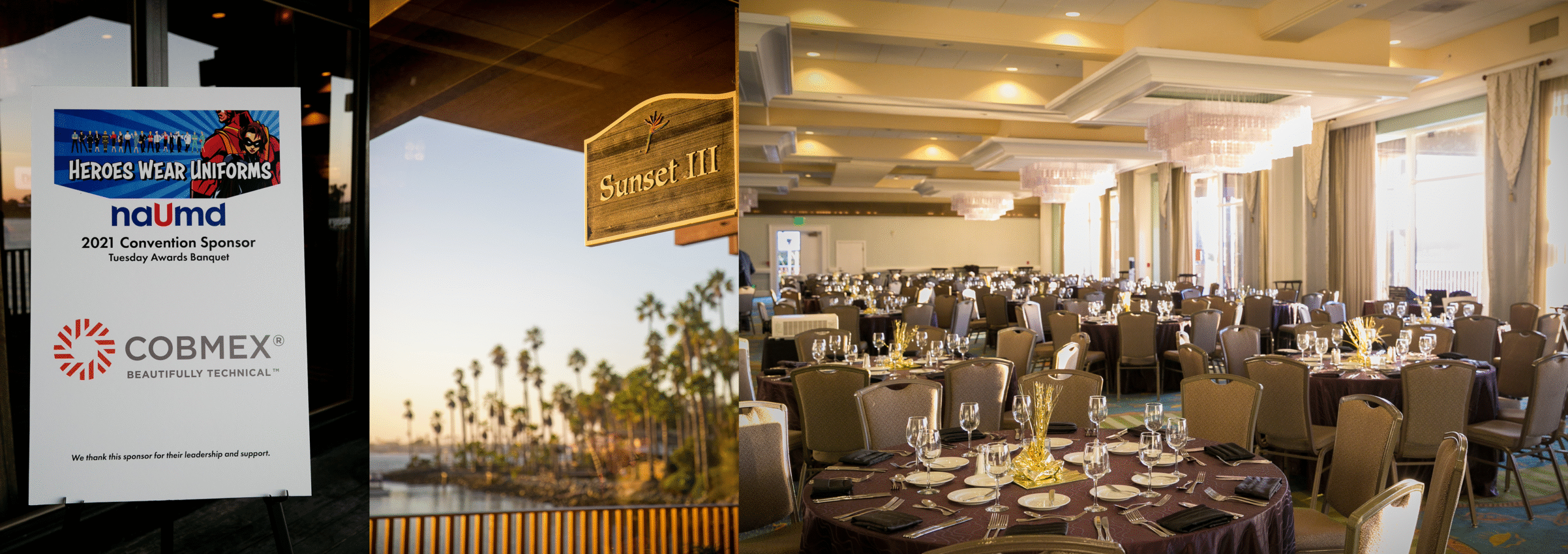 Setting up for a memorable evening to celebrate professionals in the uniform industries.