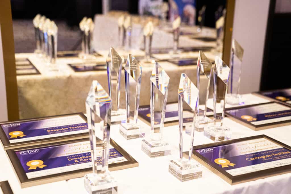 PIAW awards on table