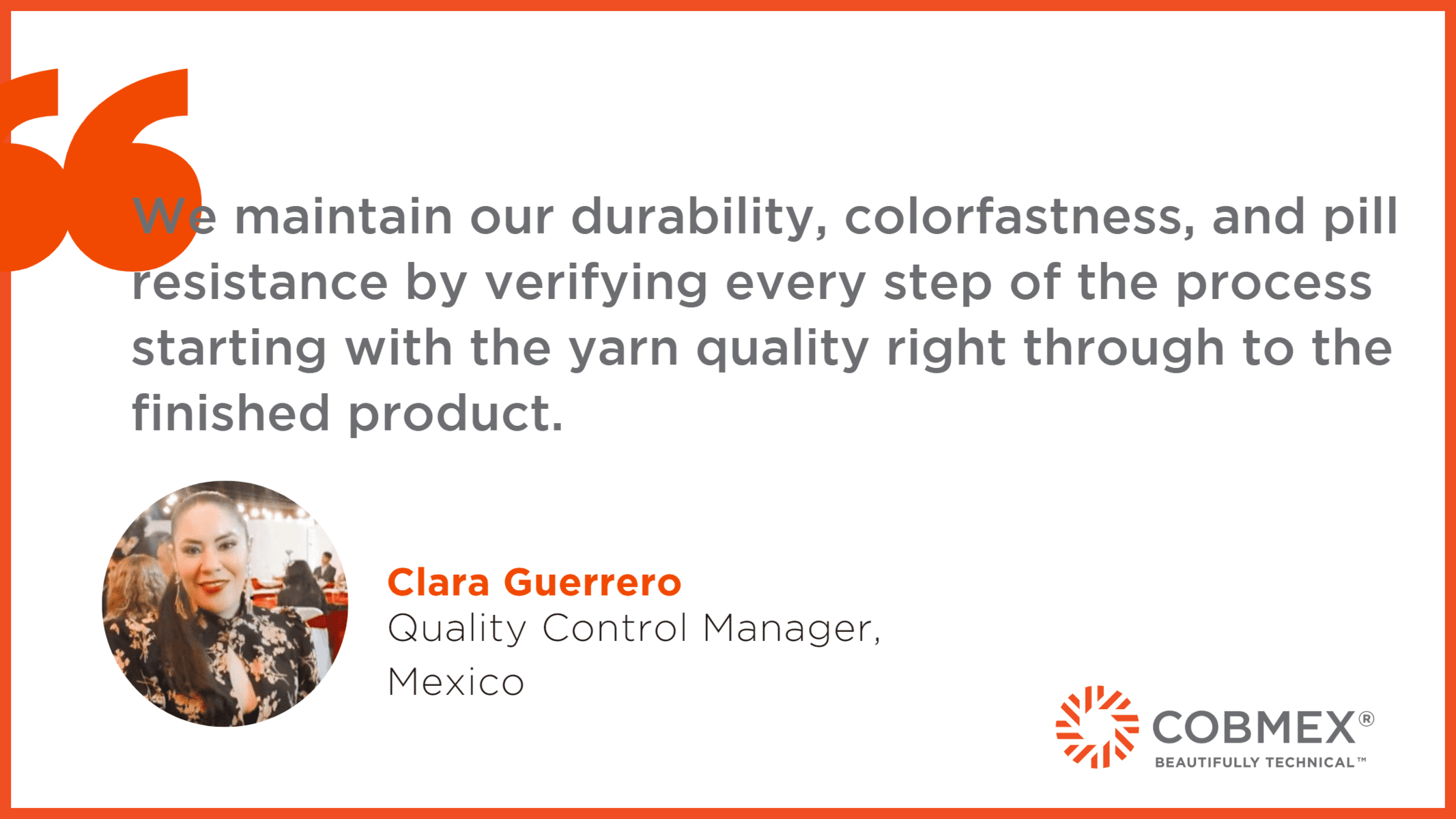 We maintain our durability, colorfastness, and pill resistance by verifying every step of the process starting with the yarn quality right through to the finished product.