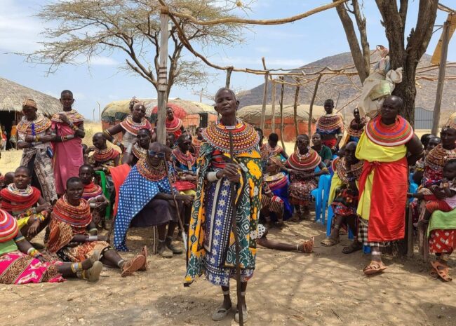 A group of women in Kiltamany Village in Samburu County.